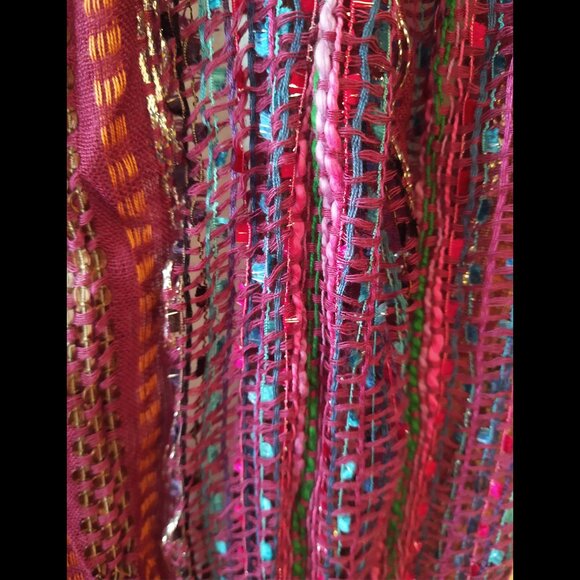 Ardene Colourful Infinity Scarf w/ Metallic Thread NWOT - Picture 3 of 5